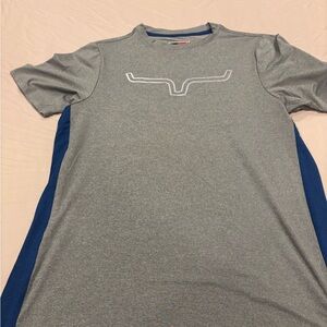 Kimes Ranch Gray and Blue Short Sleeve Tee